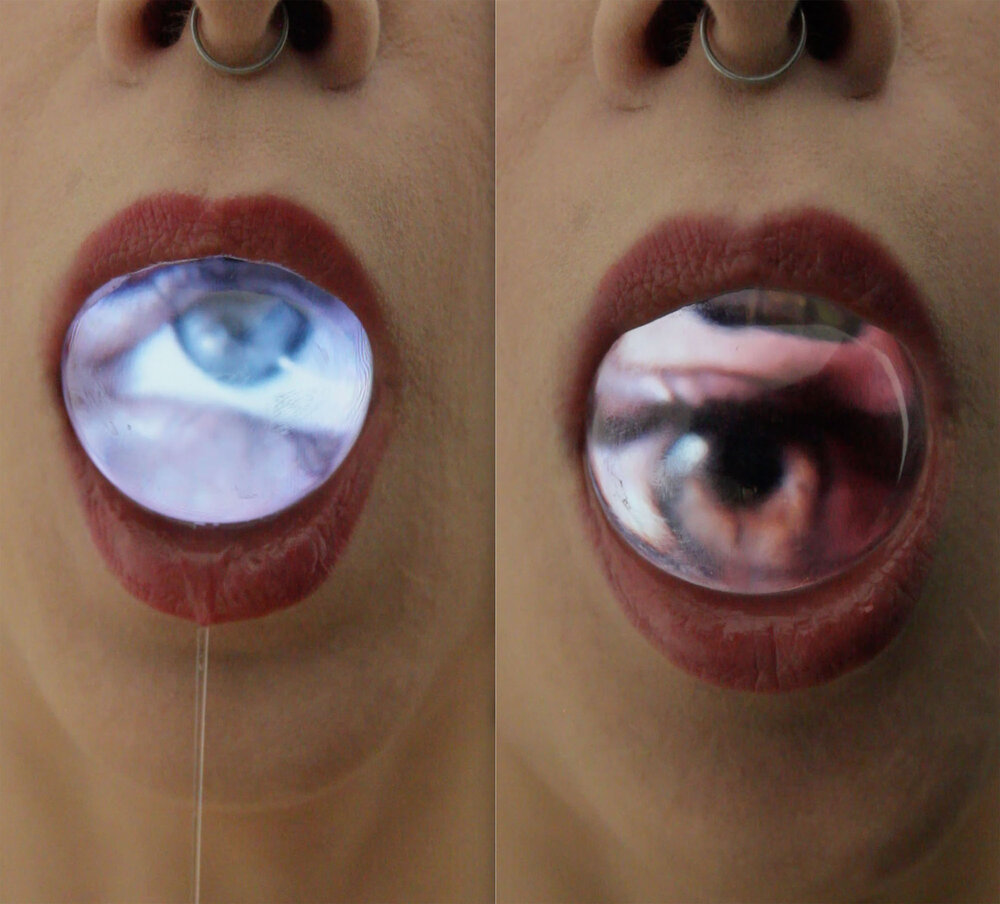 Anna Mlasowsky, Your Wor(l)ds in my Mouth, 2020; Silikon, Mini-TV